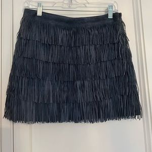 Fringe Suede Skirt